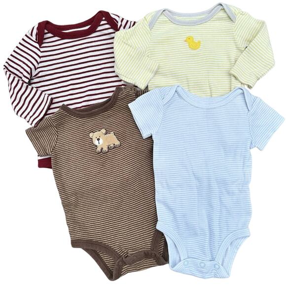 Baby onesie bodysuit bundle, size 3 months, Cat & Jack and Carter’s (set of 4)